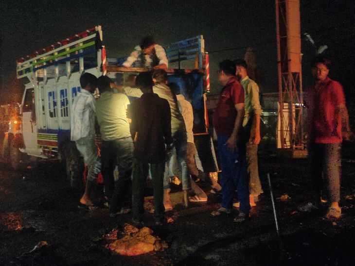 भोपाल-विदिशा हाईवे पर भीषण हादसा: अनियंत्रित कंटेनर ने पांच गायों को कुचला, चालक फरार